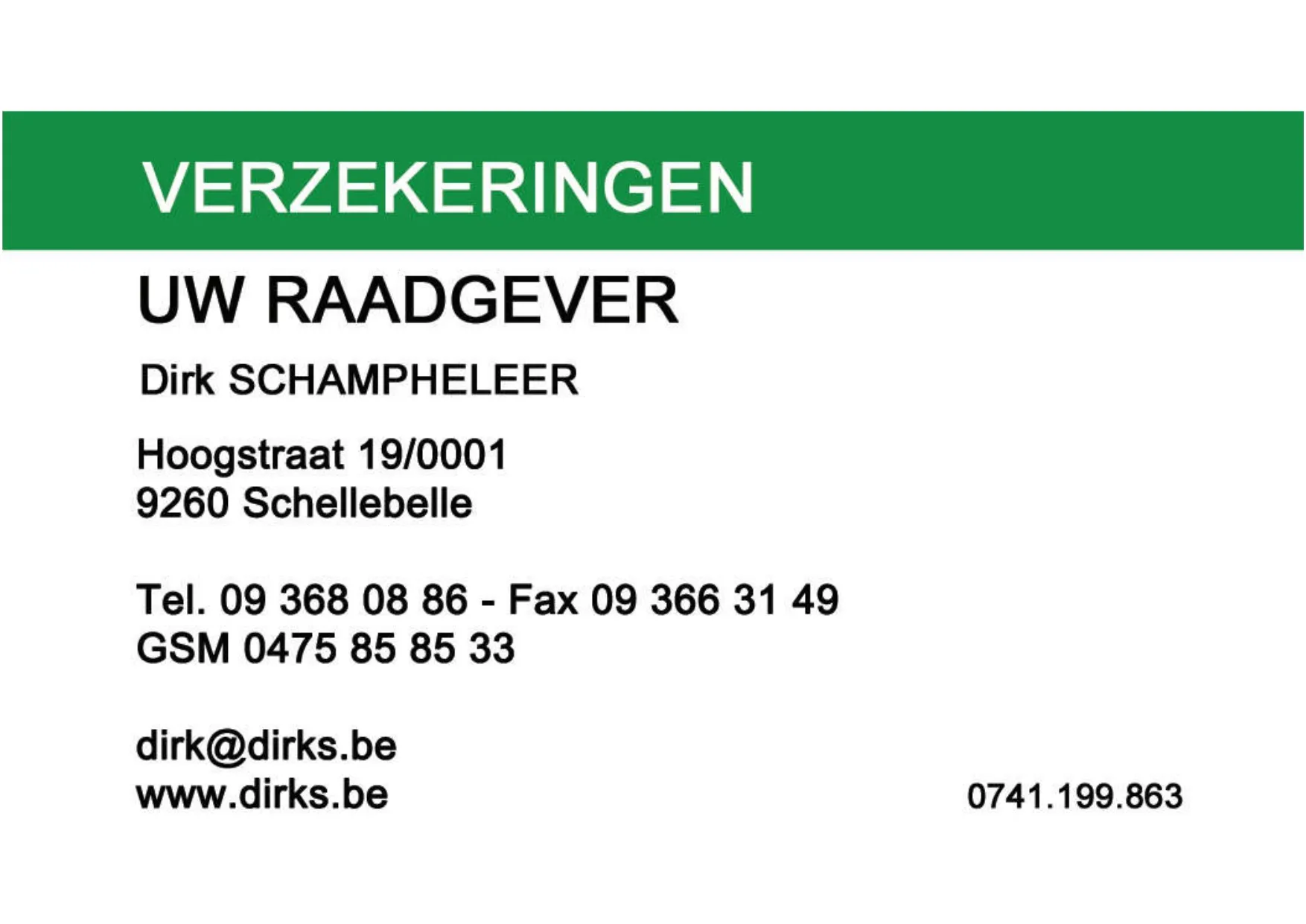 Dhr. SCHAMPHELEER Dirk